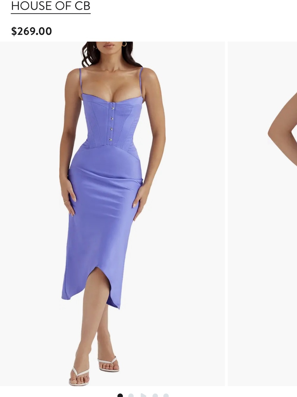House of CB Purple Satin Corset Top